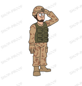 Cartoon Army Soldier Vector