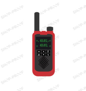Communication Walkie Talkie Vector Design In Red Color