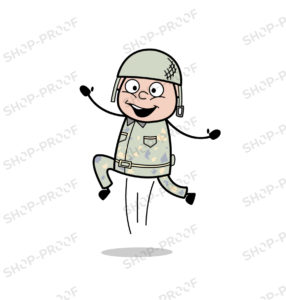 Cute Army Boy Cartoon Vector