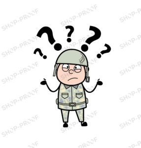 Cute Army Disturb Boy Cartoon Vector