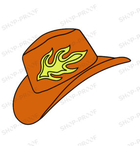 Fire Cow Hat Vector