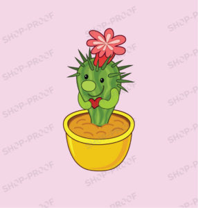 Hello Cactus Plant Vector