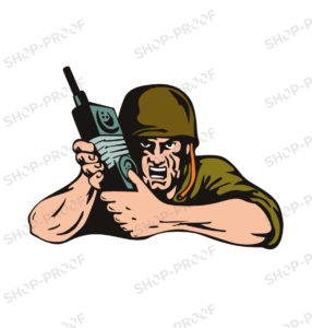 Soldier Radio Royalty Vector