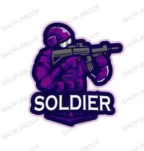 Soldier Vector In Purple Color