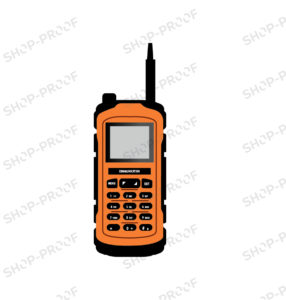 Soldier Walkie Talkie Vector Design In Orange Color