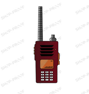 Walkie Talkie Vector In Dark Red Color