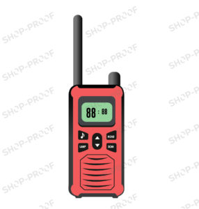 Walkie Talkie Vector In Red Color