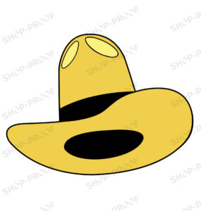 Yellow Cow Boy Hat Vector