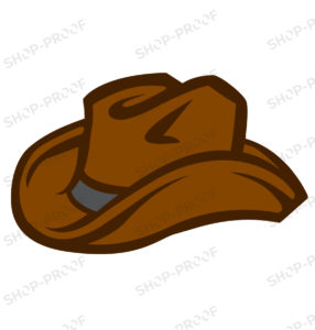 Black Cow Boy Hat Vector