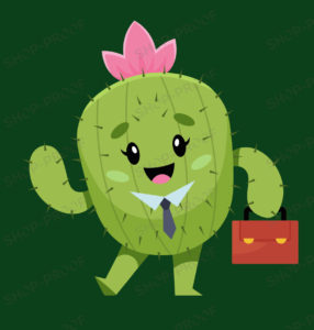 Briefcase Cactus Vector