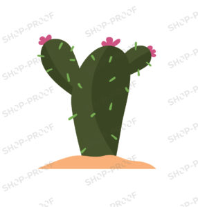 Cactus Design In New Style Vector