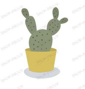 Cactus In Yellow Plant Vector