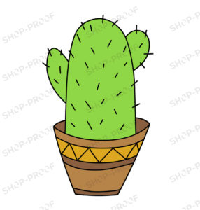 Cactus Vector In Green Color