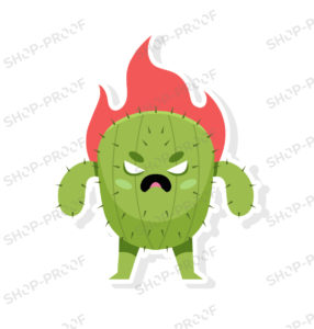 Cartoon Mexiacan Cactus Vector