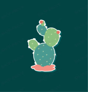 Creative Royalty Cactus Vector In Dark Green Background
