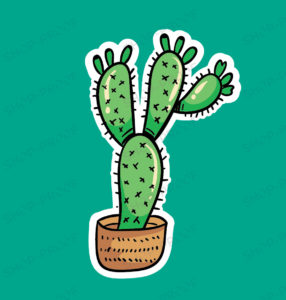 Cute Cactus Illustration Vector
