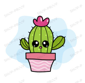 Cute Cartoon Cactus Vector