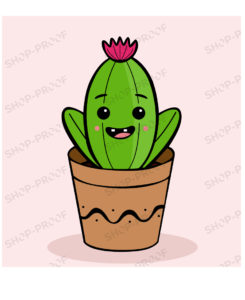 Cute Cartoon Cactus Vector Design