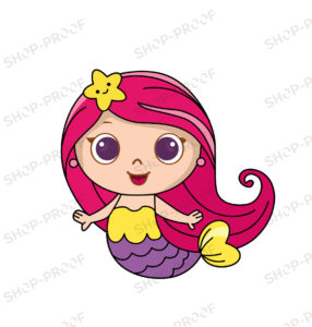 Cute Girl Mermaid Vector