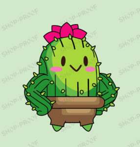 Cute Little Cactus Vector