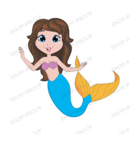 Cute Mermaid Cartoon Royalty Vector