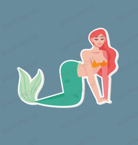 Girl Mermaid Royalty Vector Design