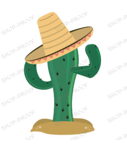Hat Cactus Vector