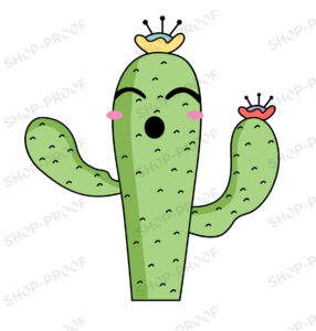 Kawaii Nice Funny Cactus Vector