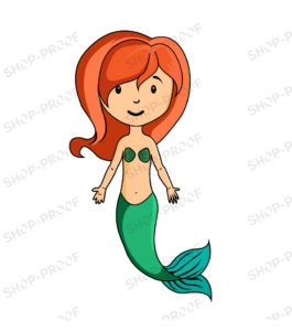 Mermaid Vector With Orange Hair