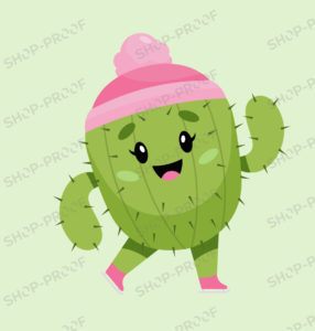 Mexican Cute Cactus Vector