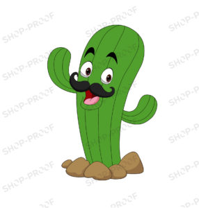 Moustache Cactus Vector