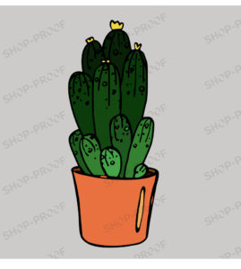 Premium Cute Cactus Vector