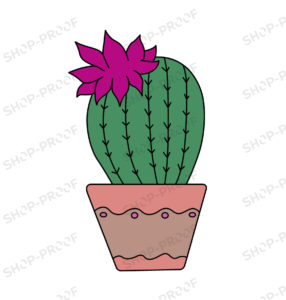 Purple Cactus Vector