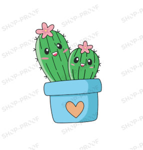 Royalty Cute Cactus Vector