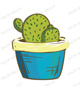 Royalty Kawaii Cactus Vector