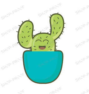 Smiley Face Cactus Vector Design