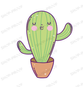 Stylish Cactus Cartoon Royalty Vector