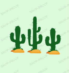 Three Cactus Vector