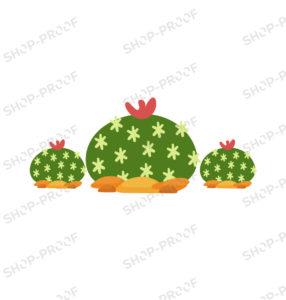 Three Stylish Cacti Royalty Vector