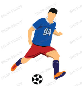 Blue Shirt Soccers Boy