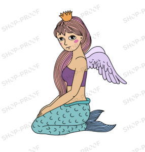 Crown Mermaid Vector