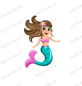 Happy Cute Mermaid Vector