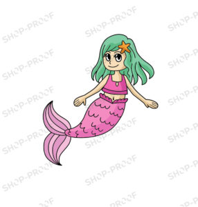 Happy Cute Mermaid Vector