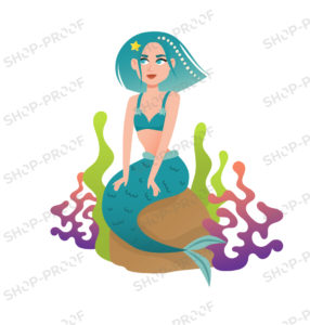 Happy  Mermaid Vector Design