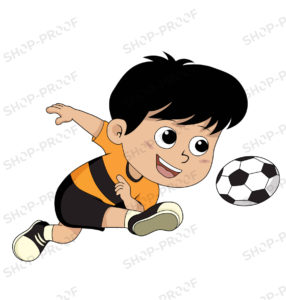 Little Boy Soccers Kick