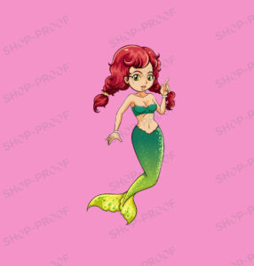 Mermaid Vector With Pink Background