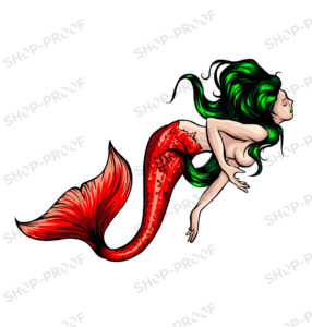 Mermaid Water Color Vector