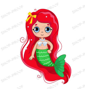 Red Mermaid Vector