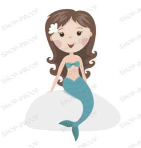 Sitting Mermaid Vector