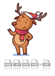 Hand Drawn Christmas Cartoon Character Vector